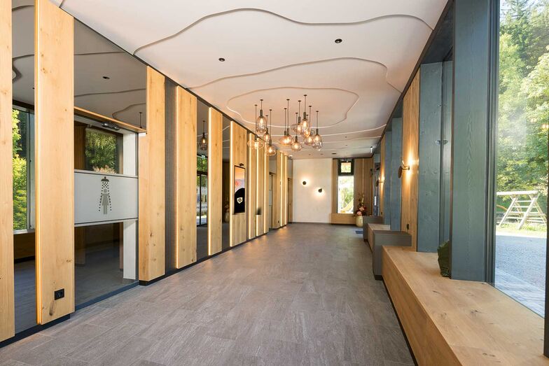 Sanitärgebäude auf dem Campingplatz Seeblick Toni.