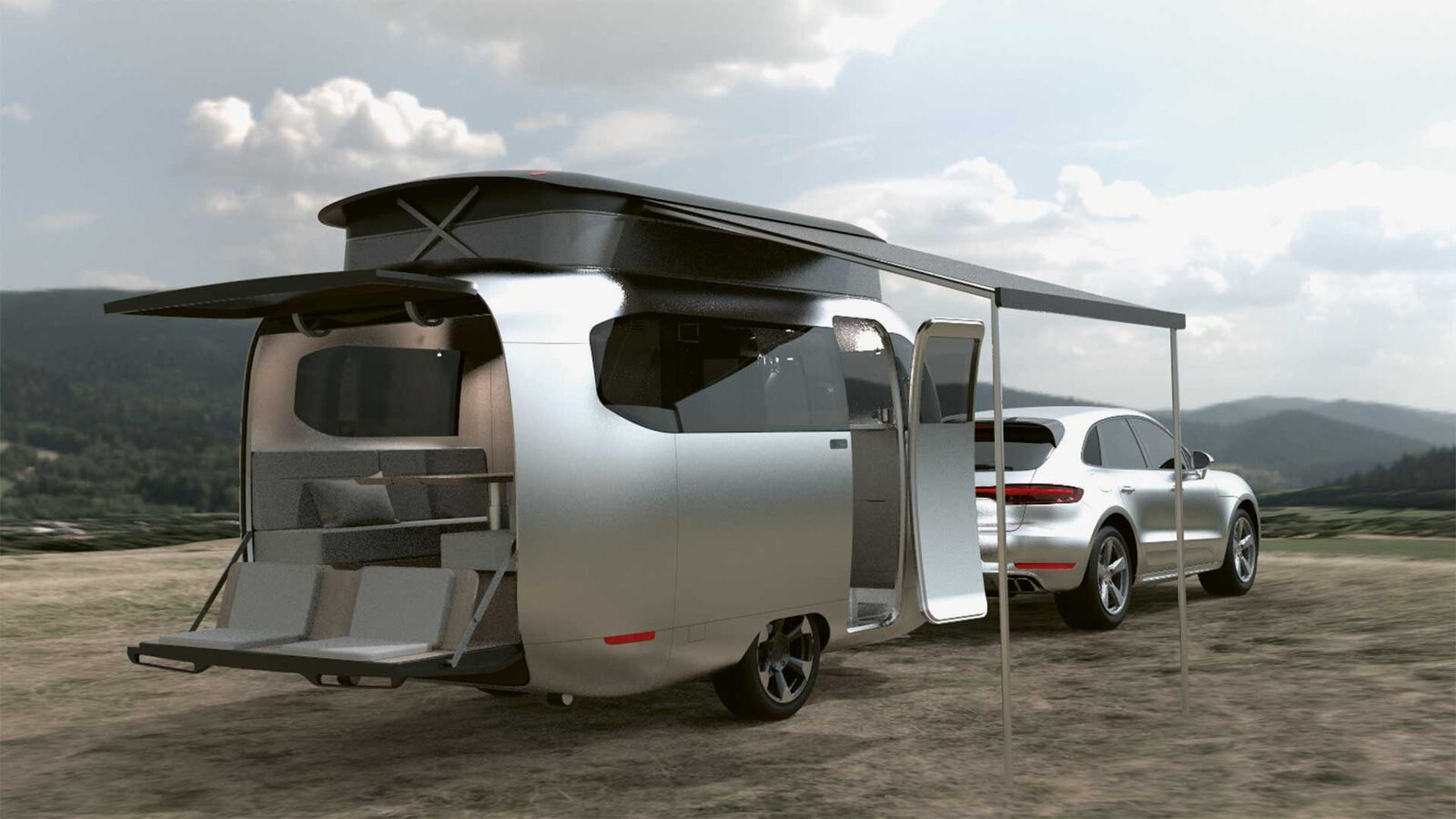 Futuristisch: die «Airstream Studio F. A. Porsche Concept Travel Trailer»-Studie eines Zwei-Personen-Caravans.