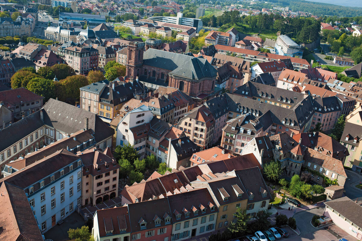 Vue sur les toits de Belfort. Photo : CRT Bourgogne-Franche-Comté.