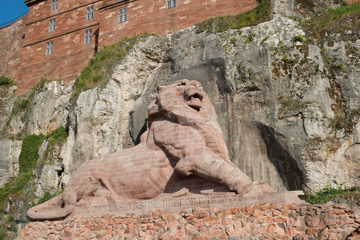 Le lion de Belfort est l’emblème de la ville. Photo : CRT Bourgogne-Franche-Comté.