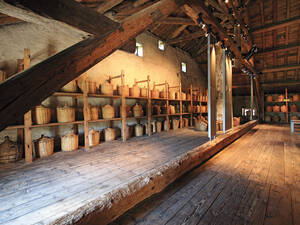 Die Ausstellung des Ecomusée de la Cerise in Fougerolles reicht bis unter den Dachstock. Foto: Office de Tourisme de Luxeuil-les-Bains.