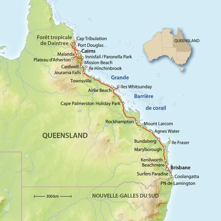 Route le nord-est de l'Australie.