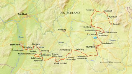 La route allemande des châteaux forts.