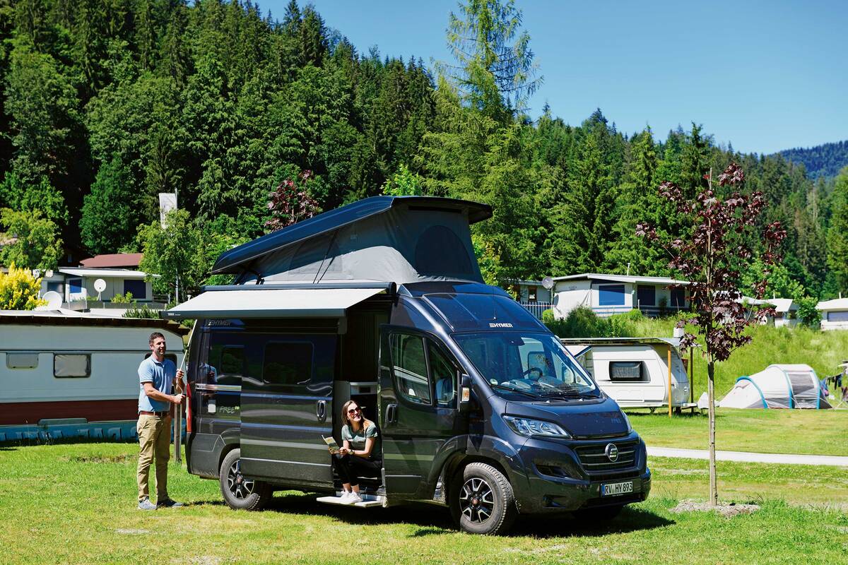 Übernachtung auf dem Campingplatz.