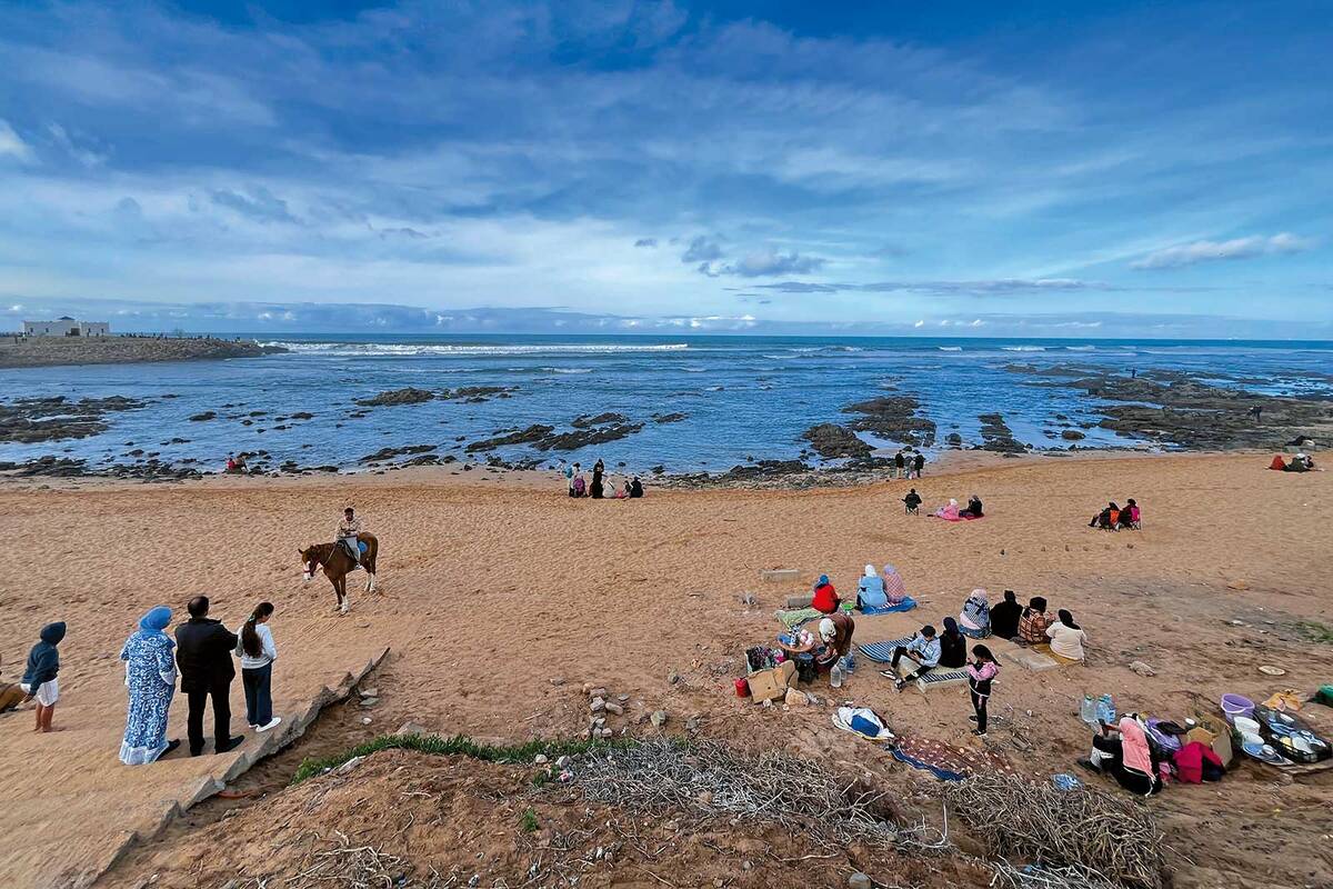 Strandleben in Casablanca – in den ruhigen Wintermonaten geniessen Einheimische ihren Strand.
