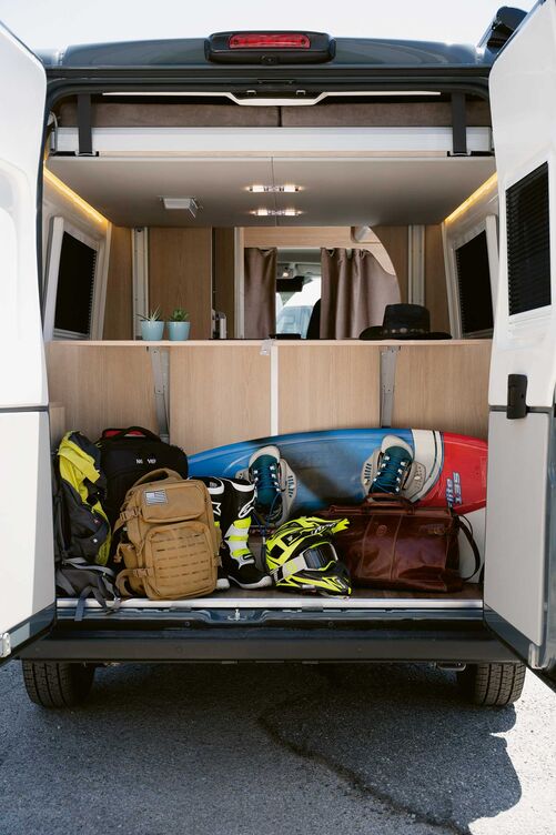 Im Heckstauraum könnten auch zwei Bikes mitgeführt werden.